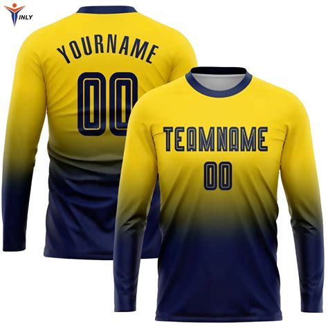 Custom Gold Black Sublimation Long Sleeves Goalkeeper Soccer Jerseys ...