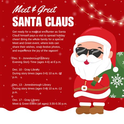 Meet and Greet with Santa Claus - Washington County Public Library