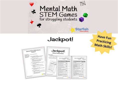 Mental Math STEM Games- Jackpot – Starfish Education