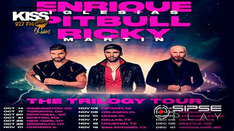 Enrique Iglesias, Ricky Martin y Pitbull anuncian su gira musical The ...