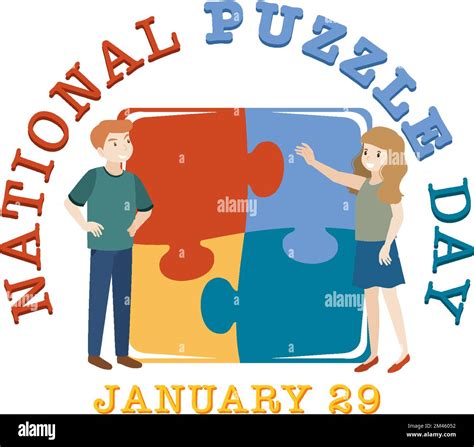 National Puzzle Day Banner Design illustration Stock Vector Image & Art ...
