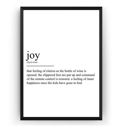 Joy Definition Print Version 2 | Etsy