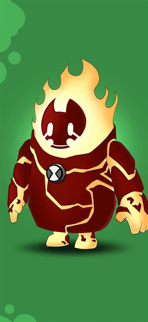 1125x2436 Heatblast Fall Guys X Ben 10 Iphone XS,Iphone 10,Iphone X ...