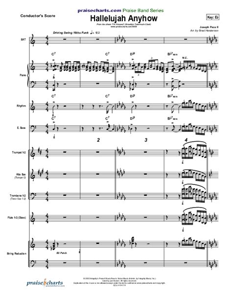 Hallelujah Anyhow Orchestration (Songs of Brooklyn Tabernacle Choir ...