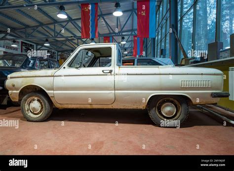 ZELENOGORSK, RUSSIA - JANUARY 27, 2021: Soviet pickup truck ZAZ-968MP ...