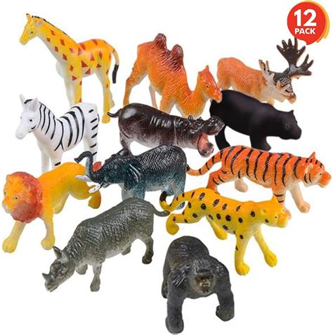 ArtCreativity Safari Animals Figurines Set for Kids (Pack of 12 ...