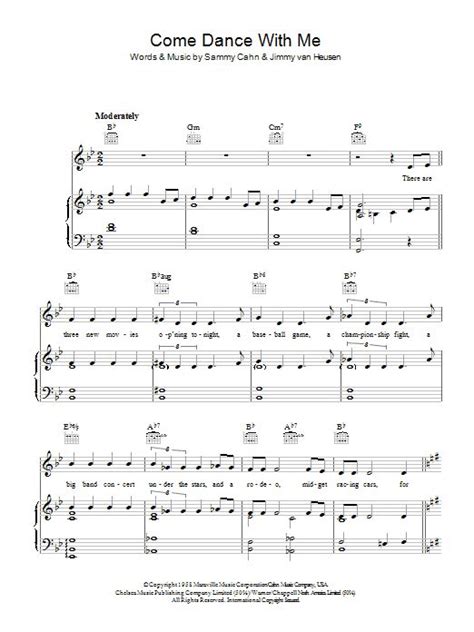 Frank Sinatra Come Dance With Me Sheet Music Notes, Chords