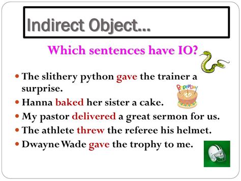 Sentences With An Indirect Object
