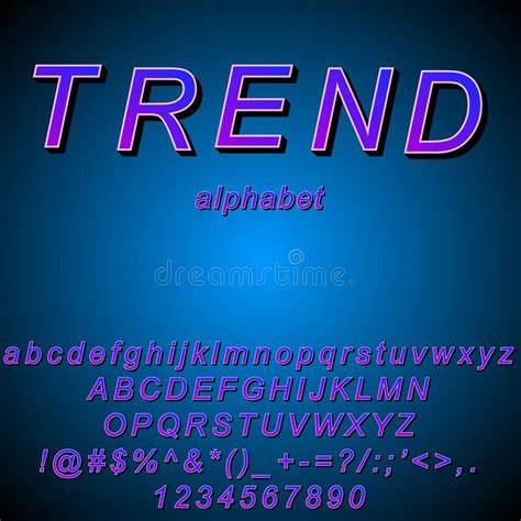 Vector Image Alphabet in Trend Colors for Your Design and Text Stock ...