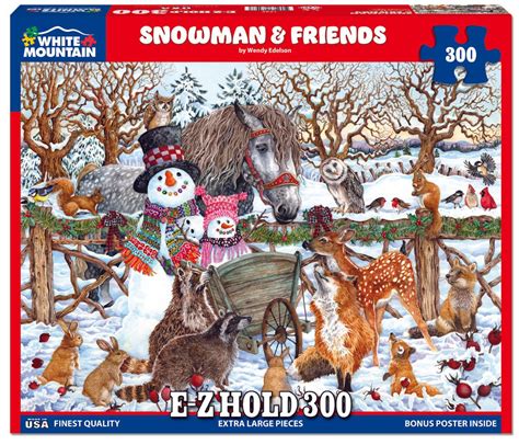 Snowman & Friends - 300 Piece Jigsaw Puzzle – White Mountain Puzzles