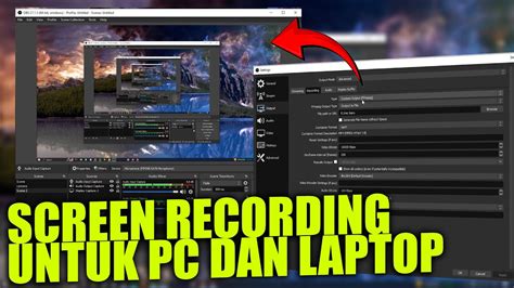 TUTORIAL CARA MUDAH SETTING SCREEN RECORDING DI PC DAN LAPTOP ...