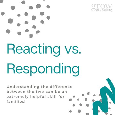 Reacting vs. Responding | GROW Counseling