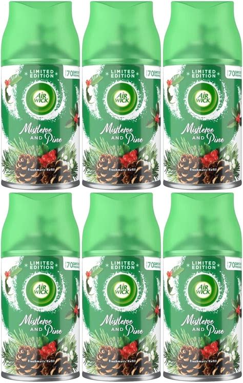 Air Wick Freshmatic Refill Automatic Spray, Mistletoe & Pine 6 ct ...