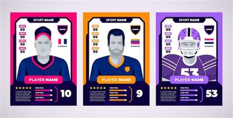 Player Card Vectors, Photos and PSD files | Free Download | Player card ...