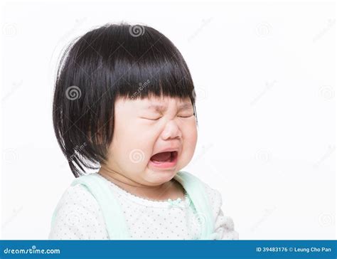 Pleurer Asiatique De Petite Fille Photo stock - Image du chéri, modèle ...
