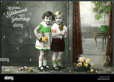 Allemagne - circa 1914 : Une carte postale de voeux Imprimé en ...