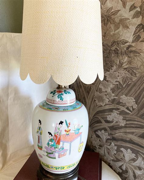 Vintage Chinoiserie Lamp - Etsy