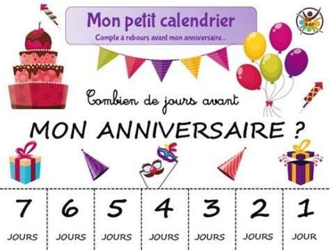 Calendrier compte à rebours anniversaire - Un Anniversaire en Or