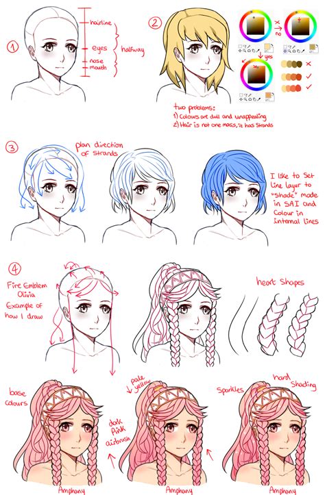 Female Hair Tutorial | How to draw hair, Drawing tutorial, Girl hair ...