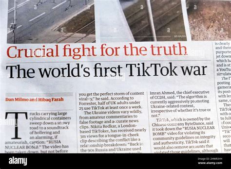 'Crucial fight for the truth The world's first TikTok war' Russia ...