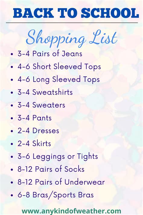 Essential Back to School Clothes Checklist