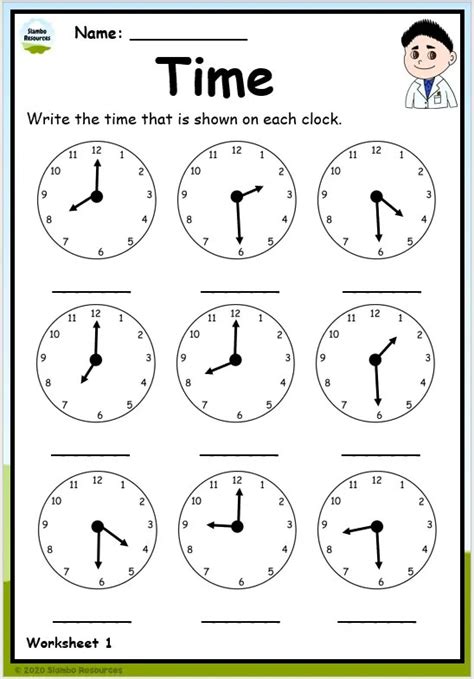 Time Worksheets for Kids | Printable Activities to Master Clock Reading
