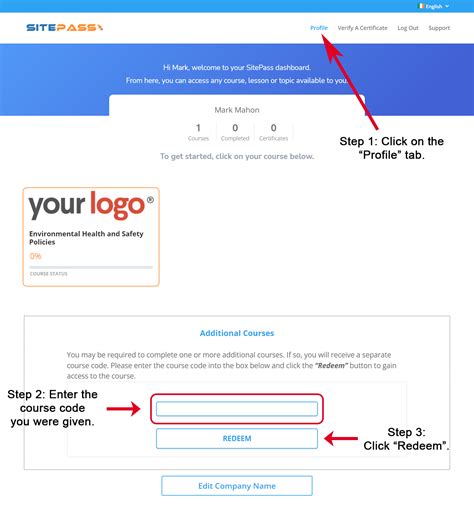 Course Code - Quick Start – SitePass - Online Induction