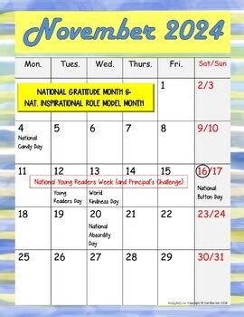 Bizarre and FUN National Holidays to Celebrate your Staff (NOVEMBER BUNDLE)