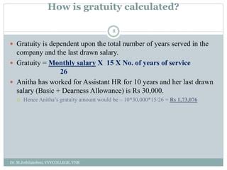 The payment of gratuity act, 1972 | PPTX | Personal Taxes | Personal ...