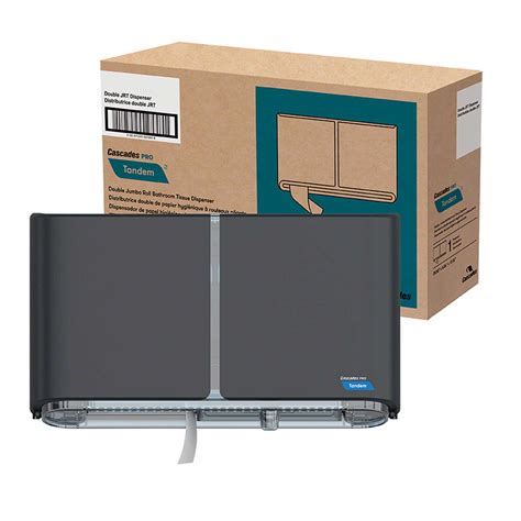 Cascades PRO Tandem® Double Jumbo Roll Bathroom Tissue Dispenser - Gray ...