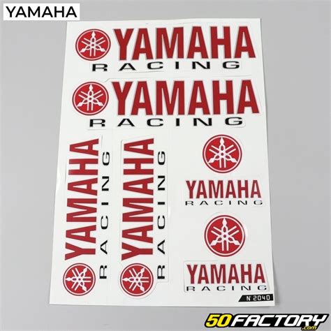 Planche de stickers yamaha racing - pièce scooter moto 50cc pas cher