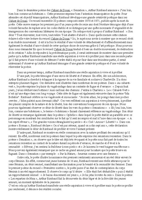 Dissertation sur la poésie de Rimbaud: créativité et révolte dans les ...