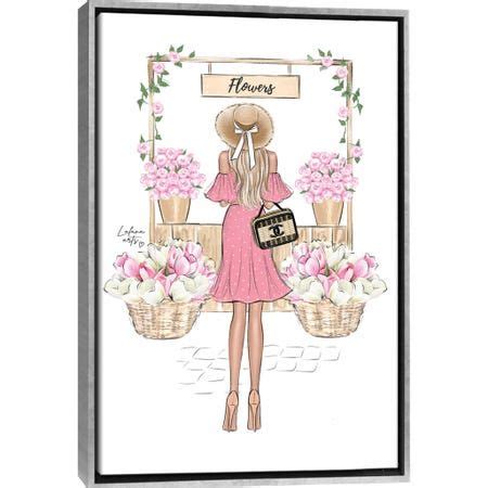 Flowers Shop Blonde Girl | Wall art canvas prints, Canvas art prints ...