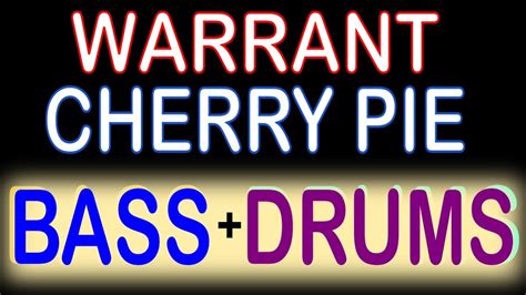 Warrant - Cherry Pie (Guitar Backing Track) with Karaoke Lyrics - YouTube