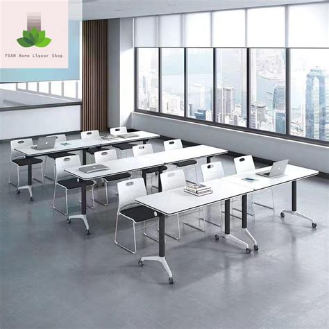 Foldable conference table, training table, movable desk with wheels ...