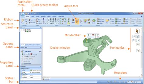 The DesignSpark Mechanical interface