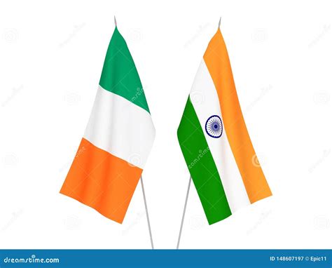 India and Ireland flags stock illustration. Illustration of convention ...
