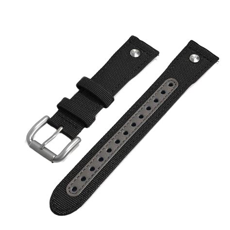Haveston AAF Black Two-Piece Quick-Release Watch Band Strap