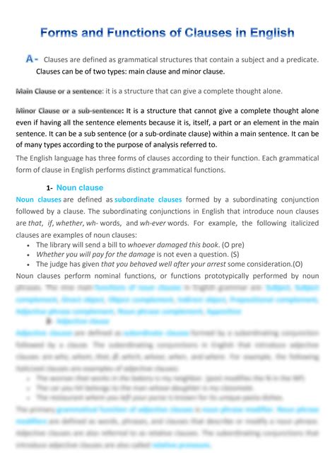SOLUTION: 10 clause definition types functions - Studypool