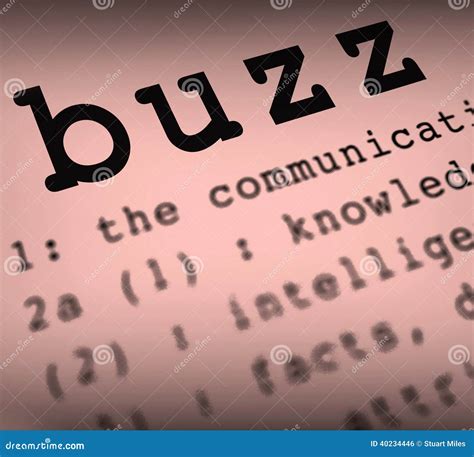 Buzz Definition Shows Public Attention or Stock Illustration ...