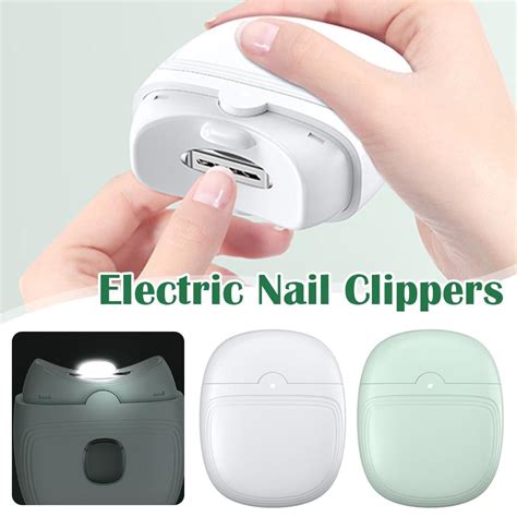 Electric Automatic Nail Clipper USB Rechargeable Fingernail Trimmer ...