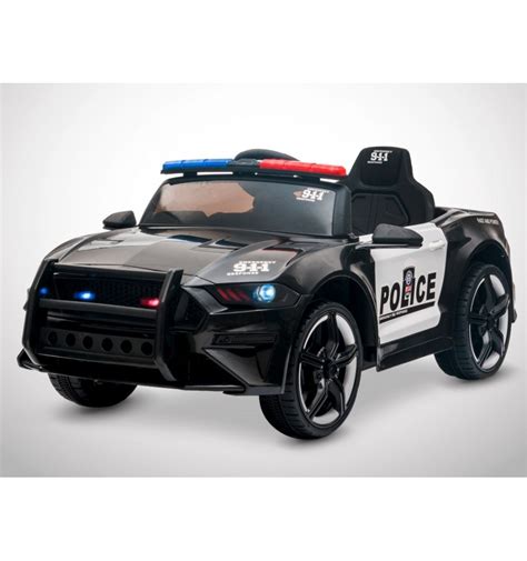 Voiture électrique enfant 12V, modèle Mustang Police de KINGTOYS
