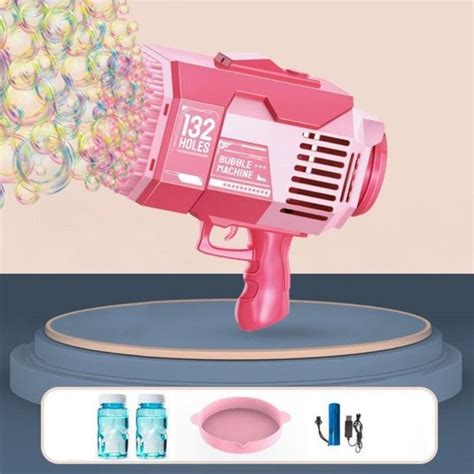 Bazooka | Toys | Pink 32 Holes Bubble Gun Upgraded Bazooka Big Rocket ...