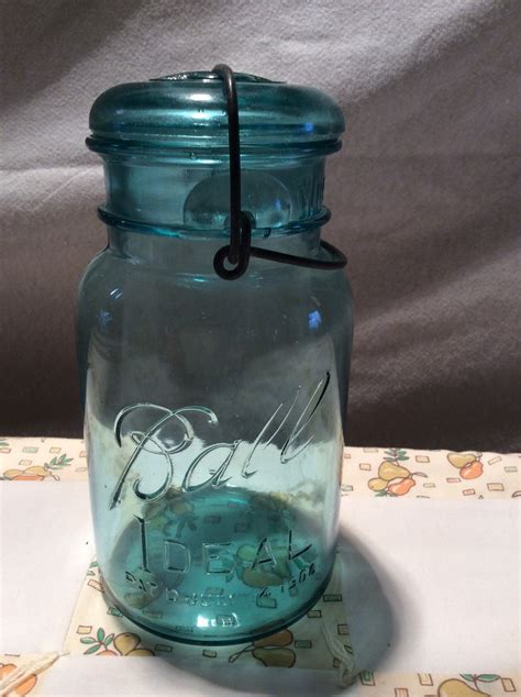 Vintage ball ideal jar with glass lid mason jar by TISTYSTREASUREZ