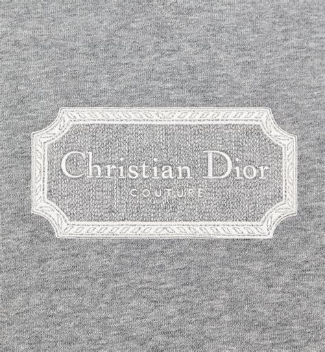 Christian Dior Couture T-Shirt, Relaxed Fit Gray Cotton Jersey | DIOR
