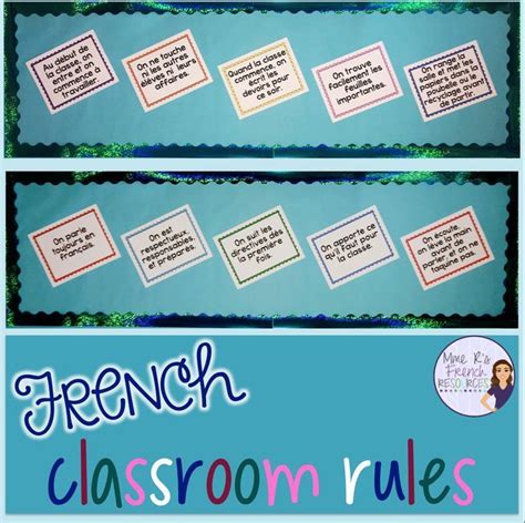 French posters: class rules for la rentrée : core French & French ...