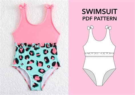 Swimsuit Sewing Pattern. Baby Swimsuit Pattern. Sewing Pattern PDF. One ...