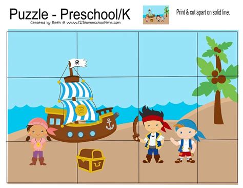 Pirate Ship Puzzle for Kids