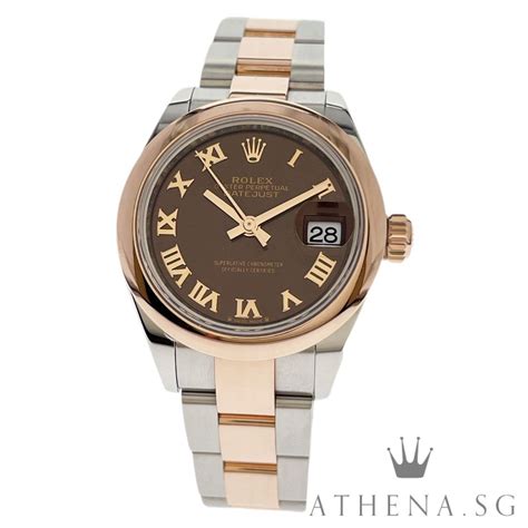 LIKE NEW!!! ROLEX EVEROSE ROLESOR OYSTER PERPETUAL DATEJUST 28 “AN ...