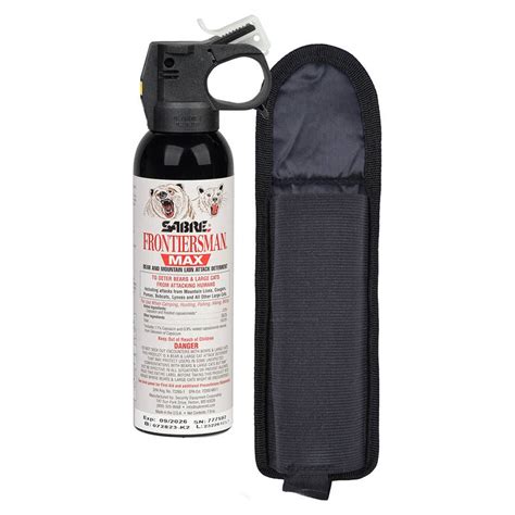 Sabre Frontiersman Max Bear & Mountain Lion Spray with Belt Holster
